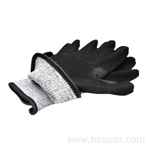 Hespax Anti-impact Cut Resistant stainless steel TPR Gloves